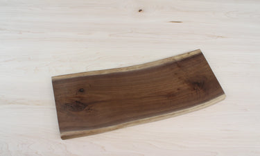 Ready to Ship Natural Edge Serving Tray, Wood Charcuterie Slab Finished 14